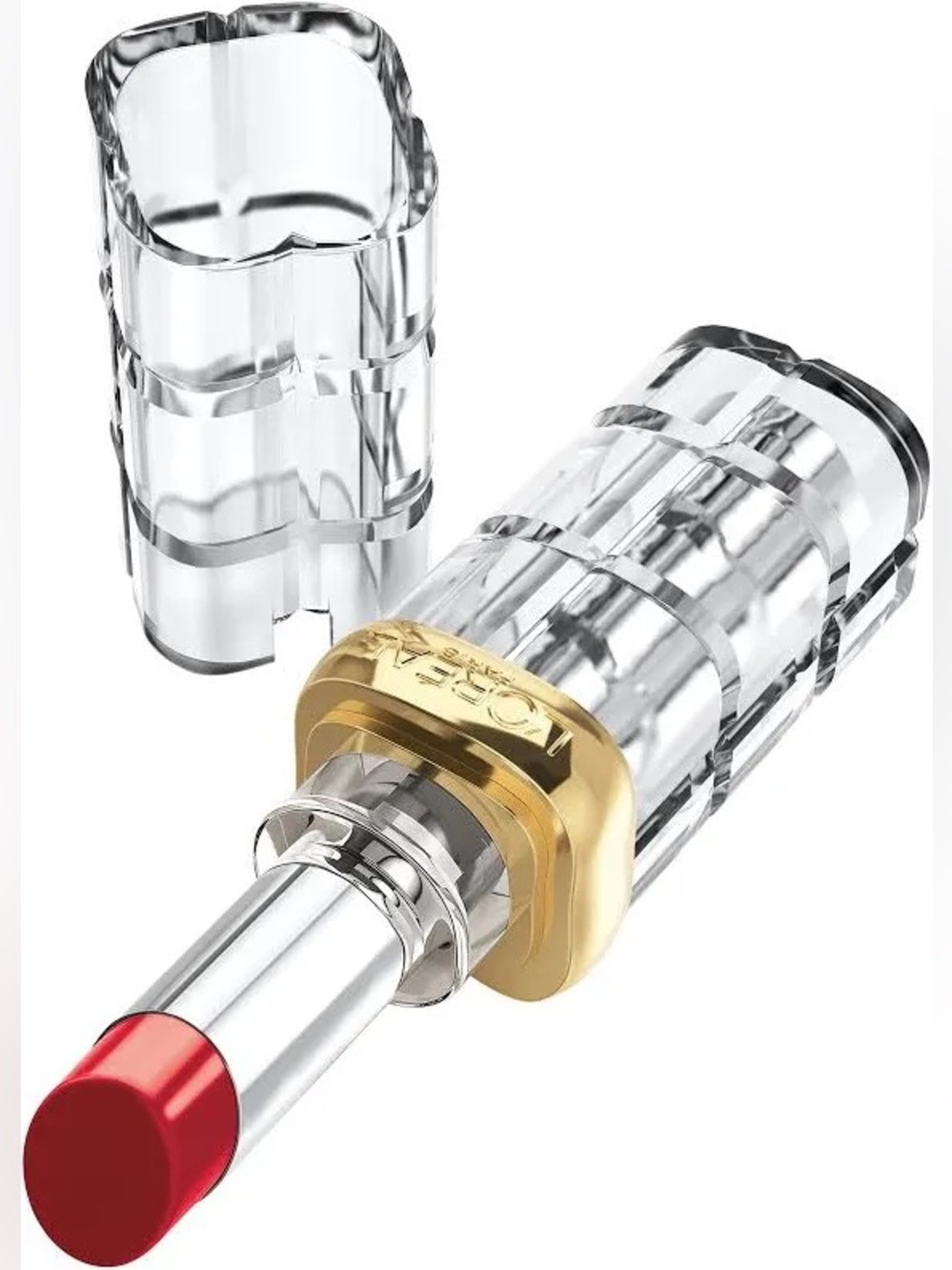 L'Oreal Red Lipstick in Clear Jewel Case